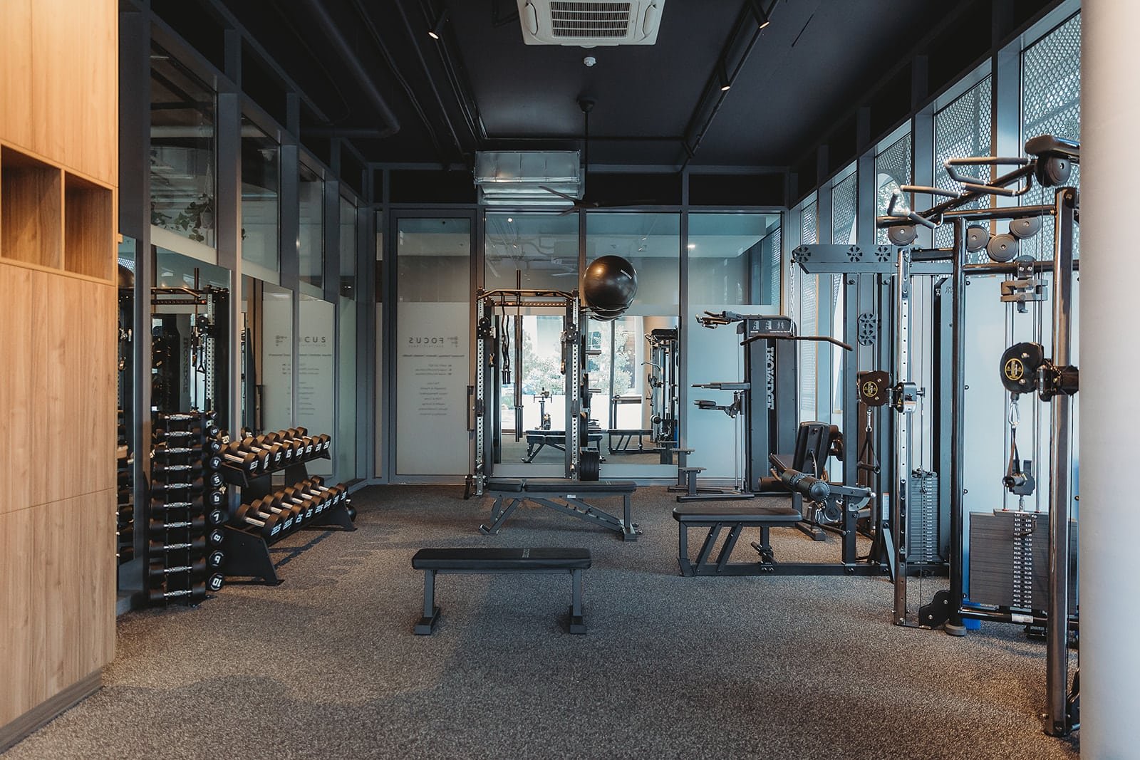 Interior of Focus Health & Fitness personal training studio in Norwest with strength equipment