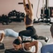 Women performing step push-ups and lunges during a group fitness session at Focus Health & Fitness in Norwest, NSW.